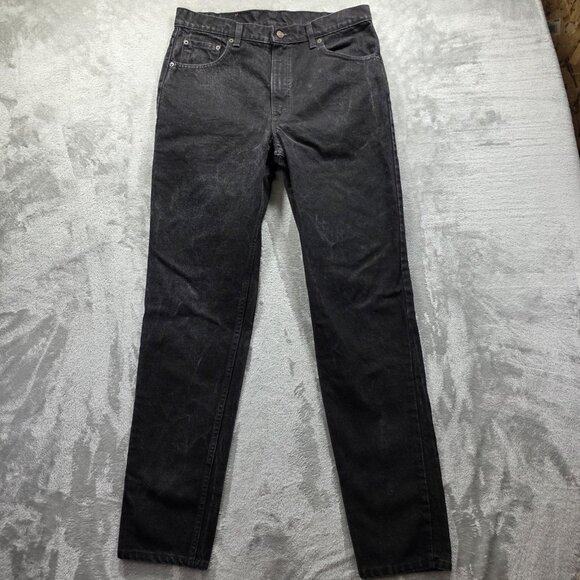 Vintage Levis 512 Jeans Mens 36x34 Black Denim Tapered Leg Made USA 90s Pants - Picture 1 of 11